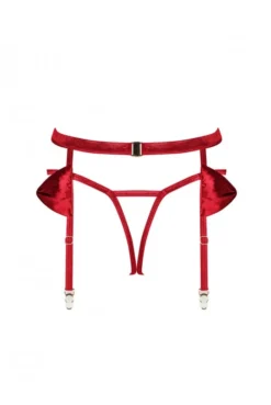 Porte Jarretelles String Ouvert Rouge Noeuds Rubinesa -L’Éveil Sensuel Soldes porte jarretelles string ouvert rouge noeuds rubinesa 3