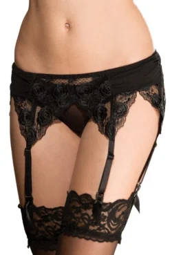 Porte Jarretelles Taille L/XL Noir Réglable