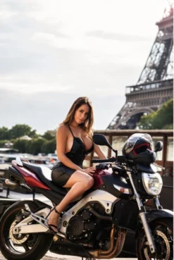 Robe 2XL Noire Simili Cuir Et Dentelle Noire