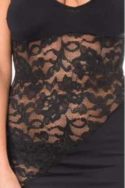 Robe Cocktail Asymétrique Dentelle Florale -L’Éveil Sensuel Soldes robe cocktail asymetrique dentelle florale 3