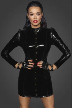 Robe Courte Fetish Manches Longues Vinyle