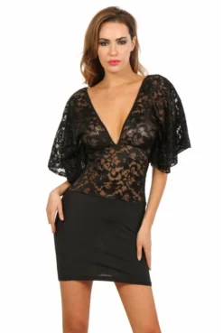 Robe Haut Dentelle Sexy Chic -L’Éveil Sensuel Soldes robe haut dentelle sexy chic 3