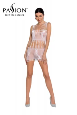 Robe Lingerie Nue Résille Papillon Blanche
