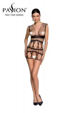 Robe Lingerie Ultra Ouverte Résille Noire