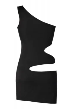 Robe Noir Ultra Sexy Coupes Hot Spicy -L’Éveil Sensuel Soldes robe noir ultra sexy coupes hot spicy 3