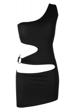 Robe Noir Ultra Sexy Coupes Hot Spicy -L’Éveil Sensuel Soldes robe noir ultra sexy coupes hot spicy 4