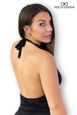 Robe Noire Cache Coeur Dos Nu -L’Éveil Sensuel Soldes robe noire cache coeur dos nu 3