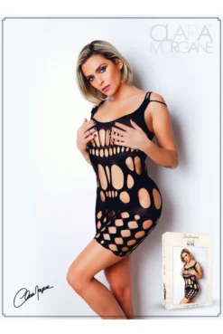 Robe Résille Opaque Ajourée Exhib -L’Éveil Sensuel Soldes robe resille opaque ajouree exhib 2