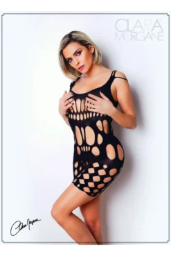 Robe Résille Opaque Ajourée Exhib