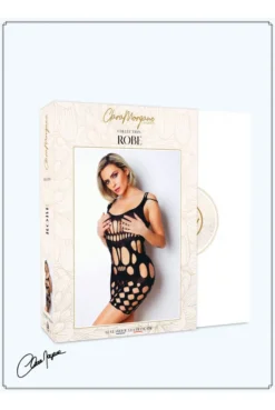 Robe Résille Opaque Ajourée Exhib -L’Éveil Sensuel Soldes robe resille opaque ajouree exhib 4