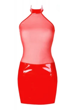 Robe Sexy Clubbing Haut Transparent Rouge -L’Éveil Sensuel Soldes robe sexy clubbing haut transparent rouge 3