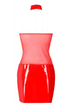 Robe Sexy Clubbing Haut Transparent Rouge -L’Éveil Sensuel Soldes robe sexy clubbing haut transparent rouge 4