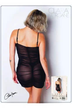 Robe Transparente Voile Froncé -L’Éveil Sensuel Soldes robe transparente voile fronce 3