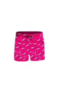 Short De Bain Rose Logo Jacquie Et Michel