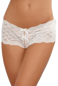 Shorty Dentelle Blanche Ouvert Fesses Coeur -L’Éveil Sensuel Soldes shorty dentelle blanche ouvert fesses coeur 3