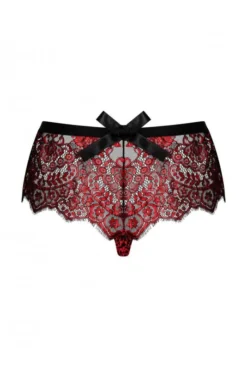 Shorty Rouge Et Noir Redessia -L’Éveil Sensuel Soldes shorty rouge et noir redessia 2