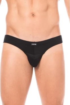 Slip Homme Noir Rayé Opaque Et Transparent