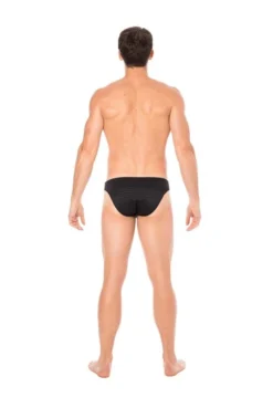 Slip Homme Noir Rayé Opaque Et Transparent -L’Éveil Sensuel Soldes slip homme noir raye opaque et transparent 3