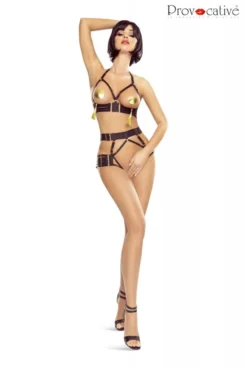 Soutien Gorge Fetish Ouvert Harnais Noir -L’Éveil Sensuel Soldes soutien gorge fetish ouvert harnais noir 6