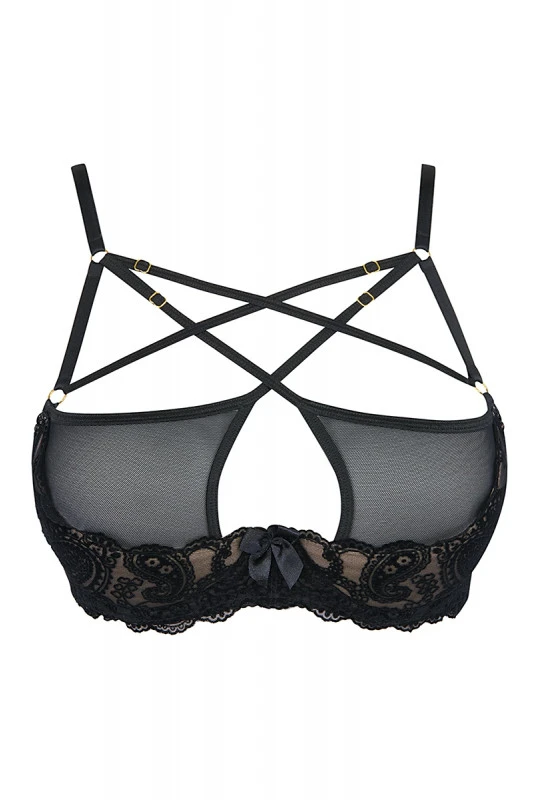 Soutien Gorge Strappy Croisé Dentelle Noir 3 Soutien Gorge Strappy Croisé Dentelle Noir – Image 3