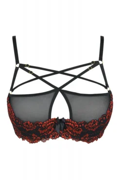 Soutien Gorge Strappy Croisé Dentelle Noir Et Rouge -L’Éveil Sensuel Soldes soutien gorge strappy croise dentelle noir et rouge 2