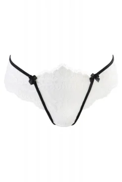 String Dentelle Blanche Luxury Line -L’Éveil Sensuel Soldes string dentelle blanche luxury line 2