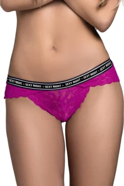 String En Dentelle Fushia Nuit Sexy -L’Éveil Sensuel Soldes string en dentelle fushia nuit sexy 2