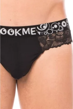 String Homme Dentelle Délicate Noir -L’Éveil Sensuel Soldes string homme dentelle delicate noir 2