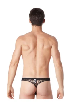 String Homme Fetish Noir Filet Spider -L’Éveil Sensuel Soldes string homme fetish noir filet spider 4