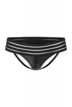 String Ouvert Fetish WetLook Noir HandMade -L’Éveil Sensuel Soldes string ouvert fetish wetlook noir handmade 5