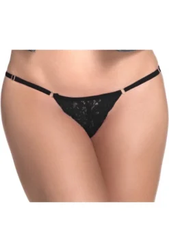 String Réglable V Dentelle Noire