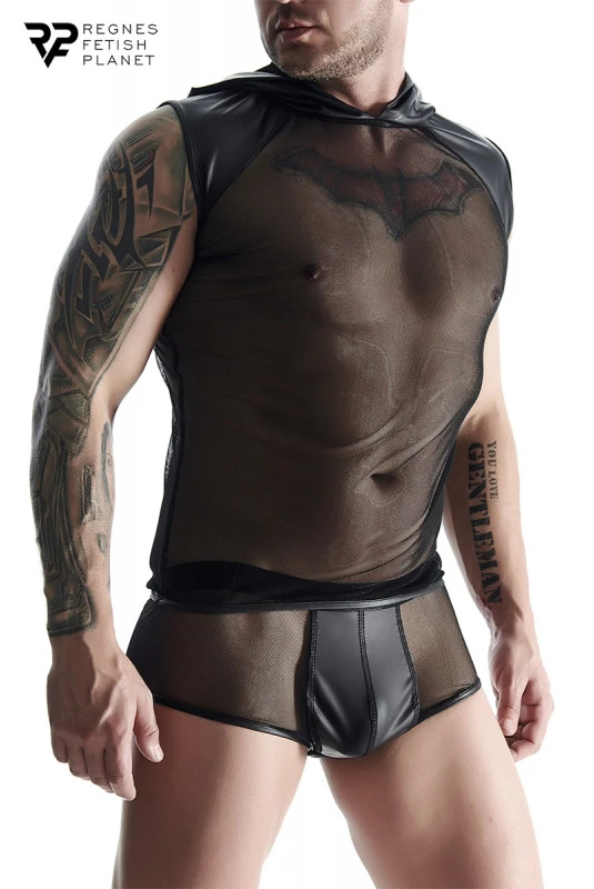 T-shirt Fetish à Capuche En Mesh By Regnes 2 T-shirt Fetish à Capuche En Mesh By Regnes – Image 2