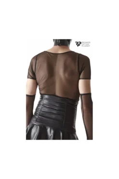 T-shirt Homme Résille Noire -L’Éveil Sensuel Soldes t shirt homme resille noire 3