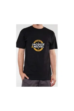 T Shirt Officiel T 3 XL Jacquie Et Michel Noir Et Jaune