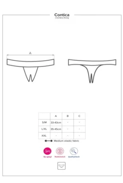 Tanga Ouvert Noir Contica -L’Éveil Sensuel Soldes tanga ouvert noir contica 4