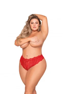 Tanga Rouge Ouvert Grande Taille -L’Éveil Sensuel Soldes tanga rouge ouvert grande taille 4