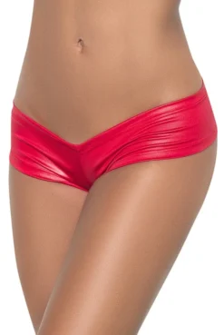 Devant -L’Éveil Sensuel Soldes tanga rouge wetlook 1