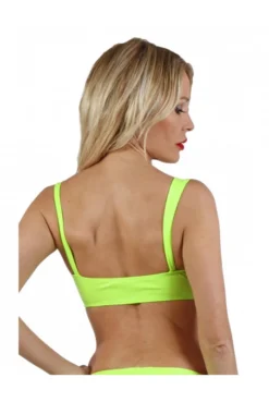 Top Brassière Wetlook Jaune Néon 5 Top Brassière Wetlook Jaune Néon -L’Éveil Sensuel Soldes top brassiere wetlook jaune neon 2