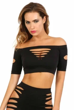 Top Court Moulant Ajouré