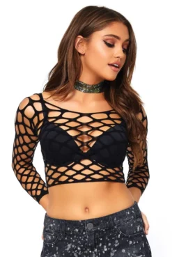 Top Filet Manche Longue -L’Éveil Sensuel Soldes top filet manche longue 2
