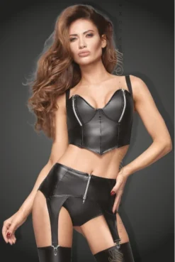 Top Sexy Fetish Zips Argent -L’Éveil Sensuel Soldes top sexy fetish zips argent 3