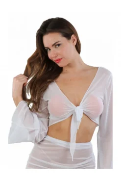 Top Voile Blanc Réglable