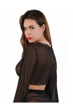 Top Voile Noire Réglable -L’Éveil Sensuel Soldes top voile noire reglable 2